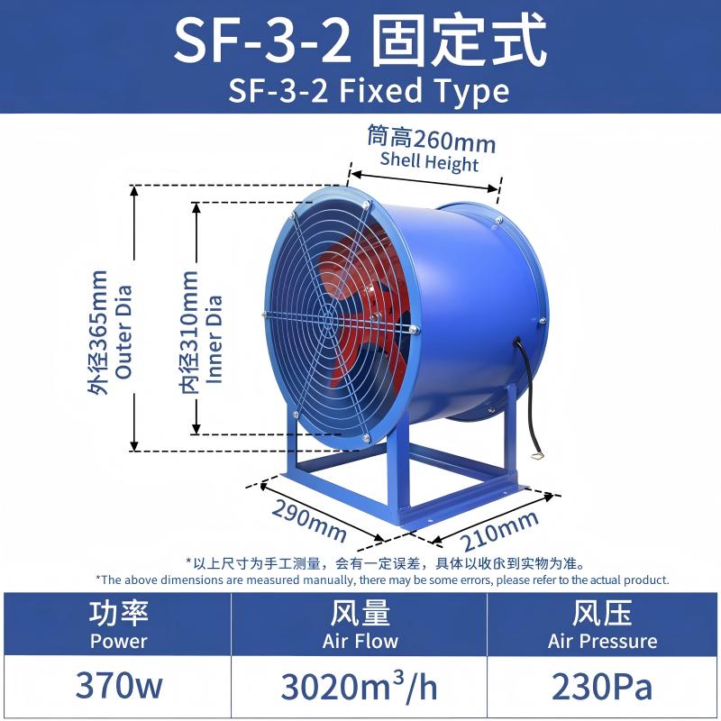 耐久性のある 220V 固定軸換気扇